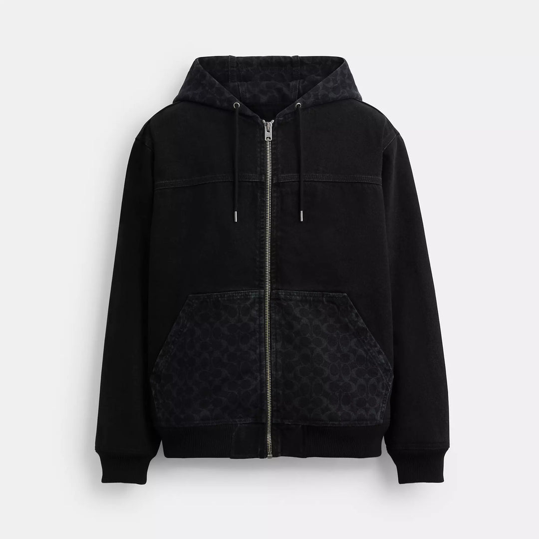 signature denim zip jacket