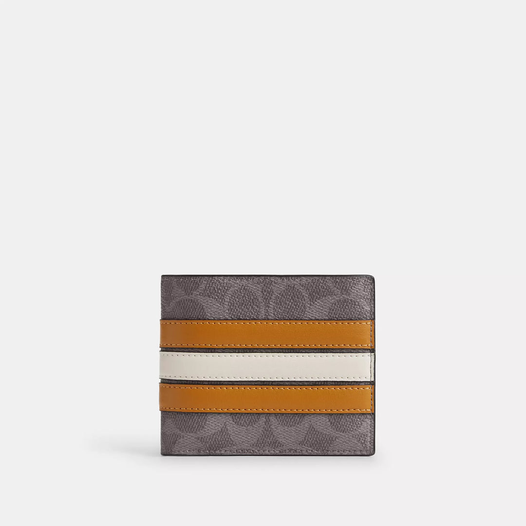 3 in 1 wallet in signature canvas with varsity stripe