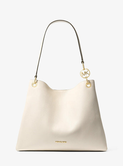 christina large pebbled leather shoulder bag