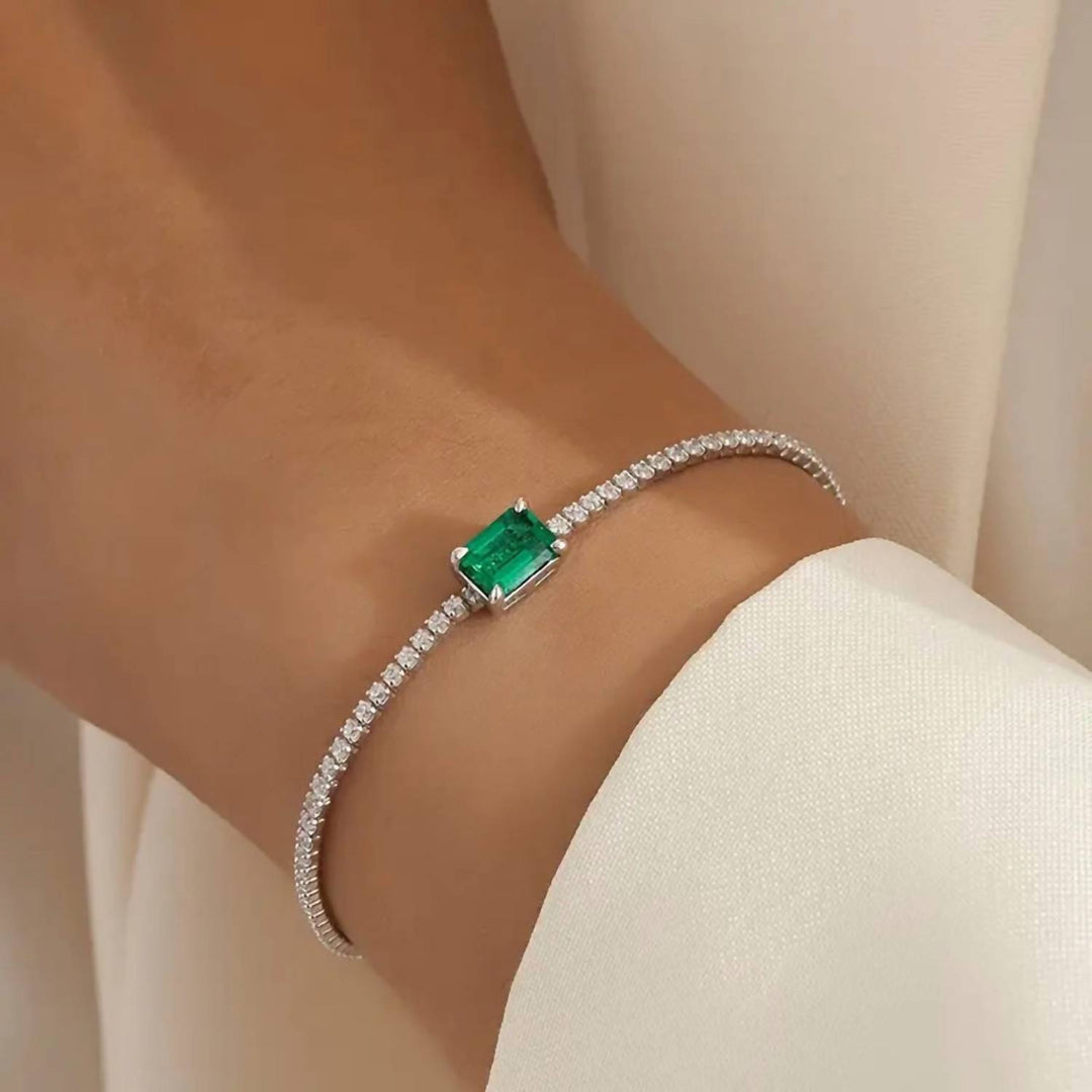 women's phoebe gemstone bracelet in silver