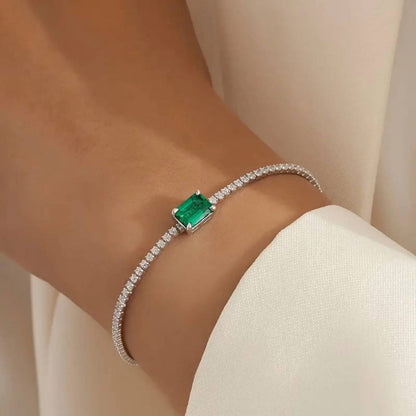 women's phoebe gemstone bracelet in silver
