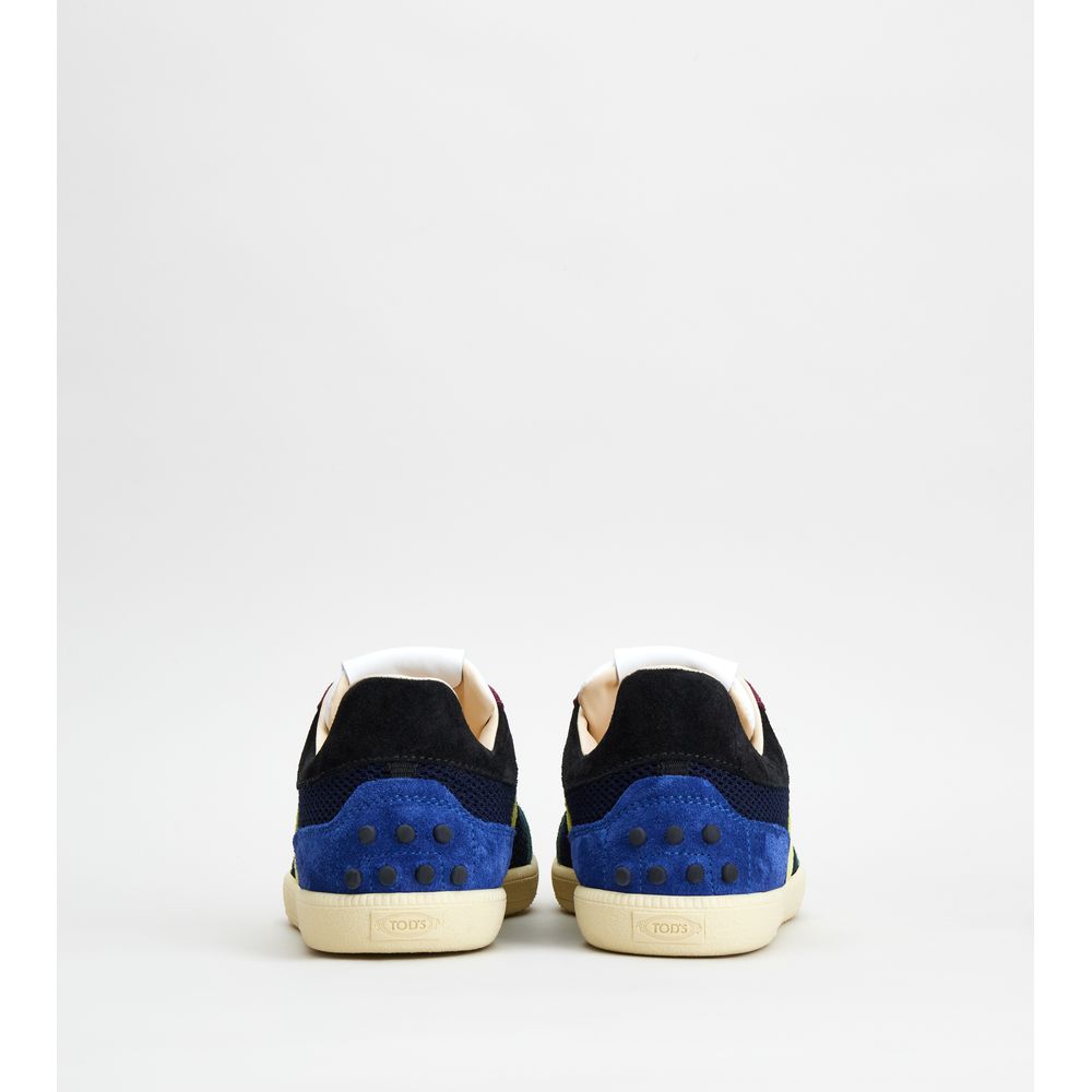 tabs sneakers in suede and technical fabric