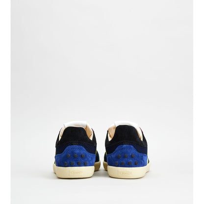 tabs sneakers in suede and technical fabric