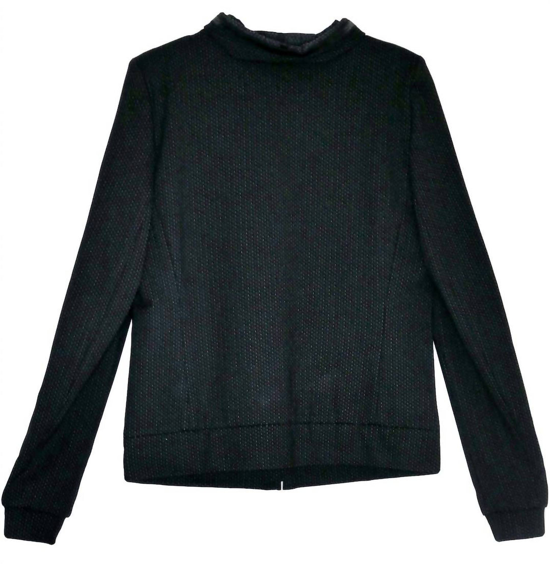 colon zip jacket in black