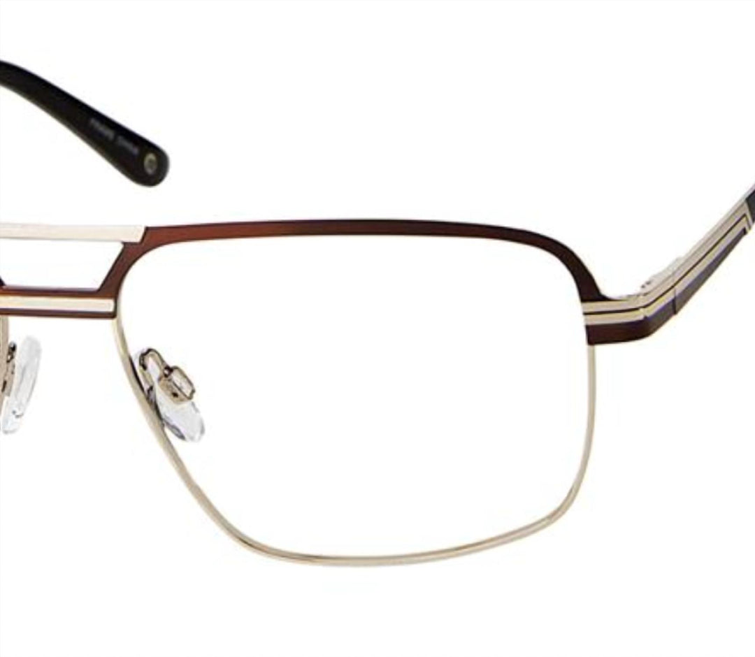 men's h294 aviator eyeglasses in charcoal/ gold