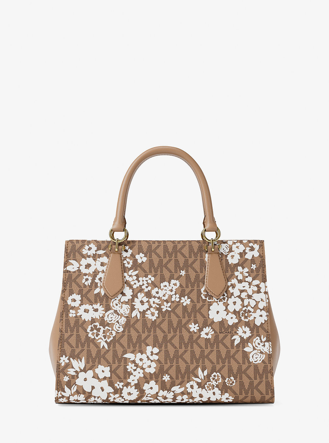 marilyn medium printed signature logo satchel