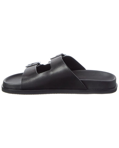 philip double strap leather shoe