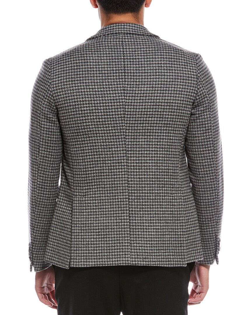 leon houndstooth wool coat