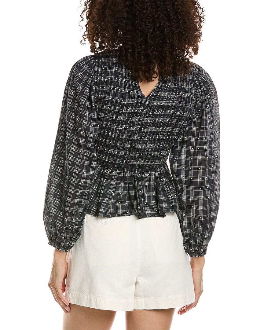 the contessa linen-blend top
