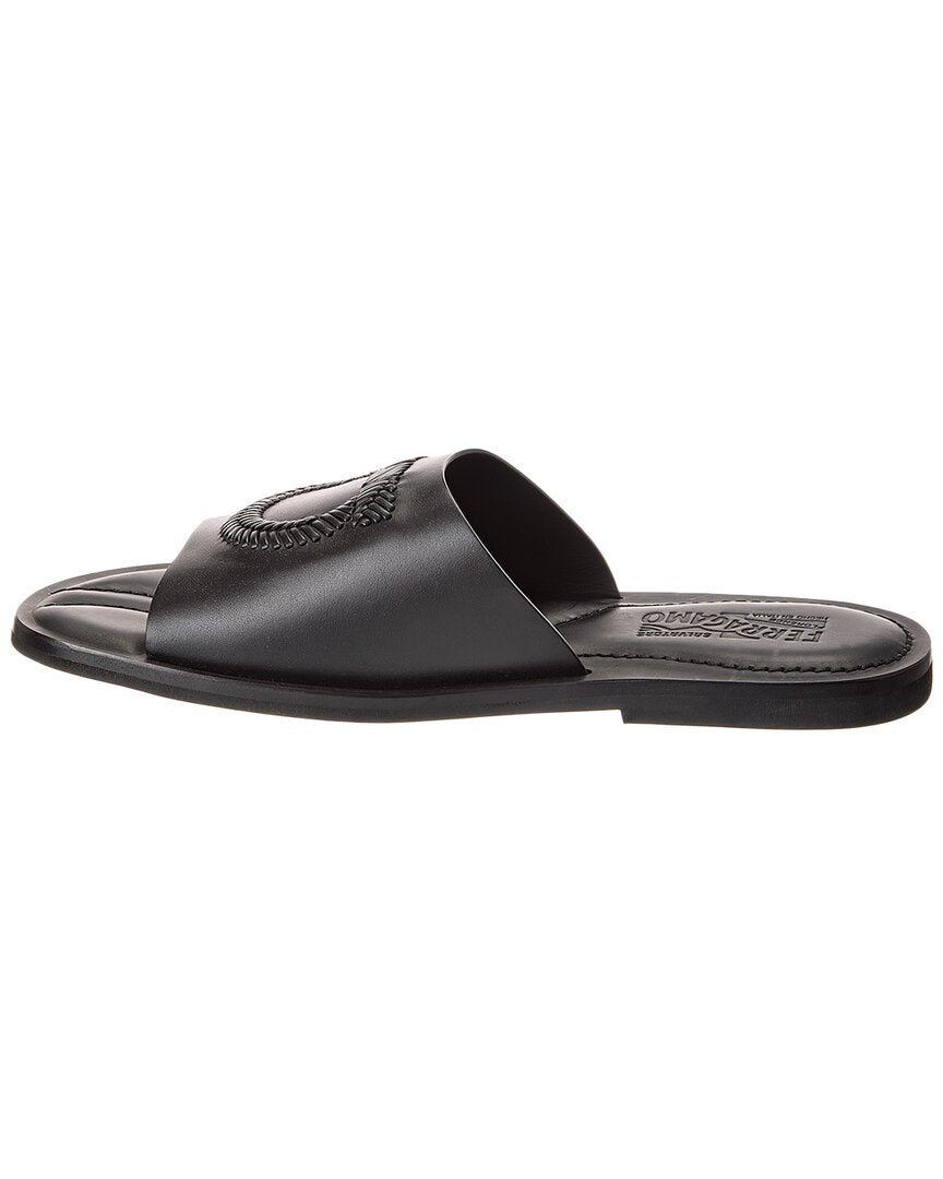 ferragamo lionel leather slide