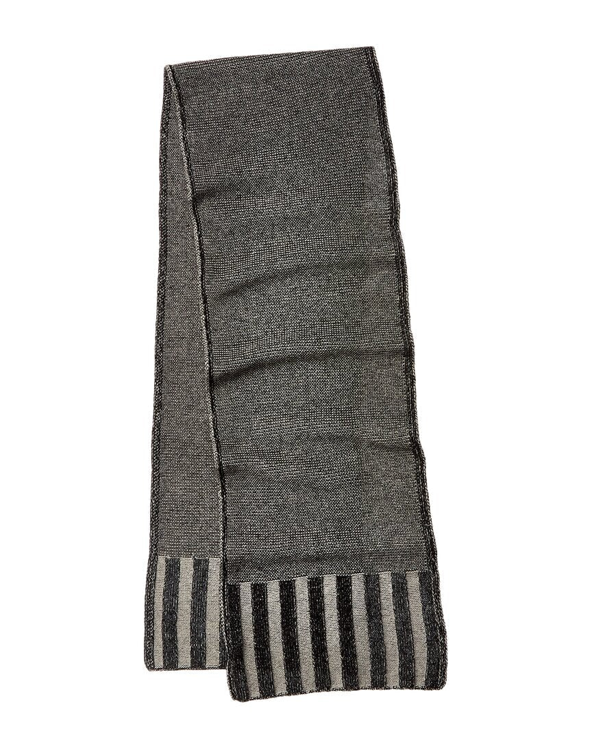 plaited garter rib trim cashmere scarf