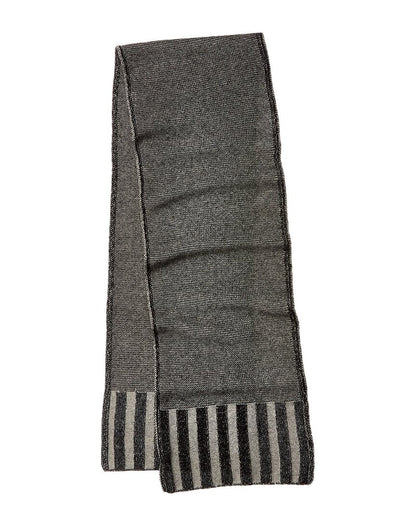 plaited garter rib trim cashmere scarf