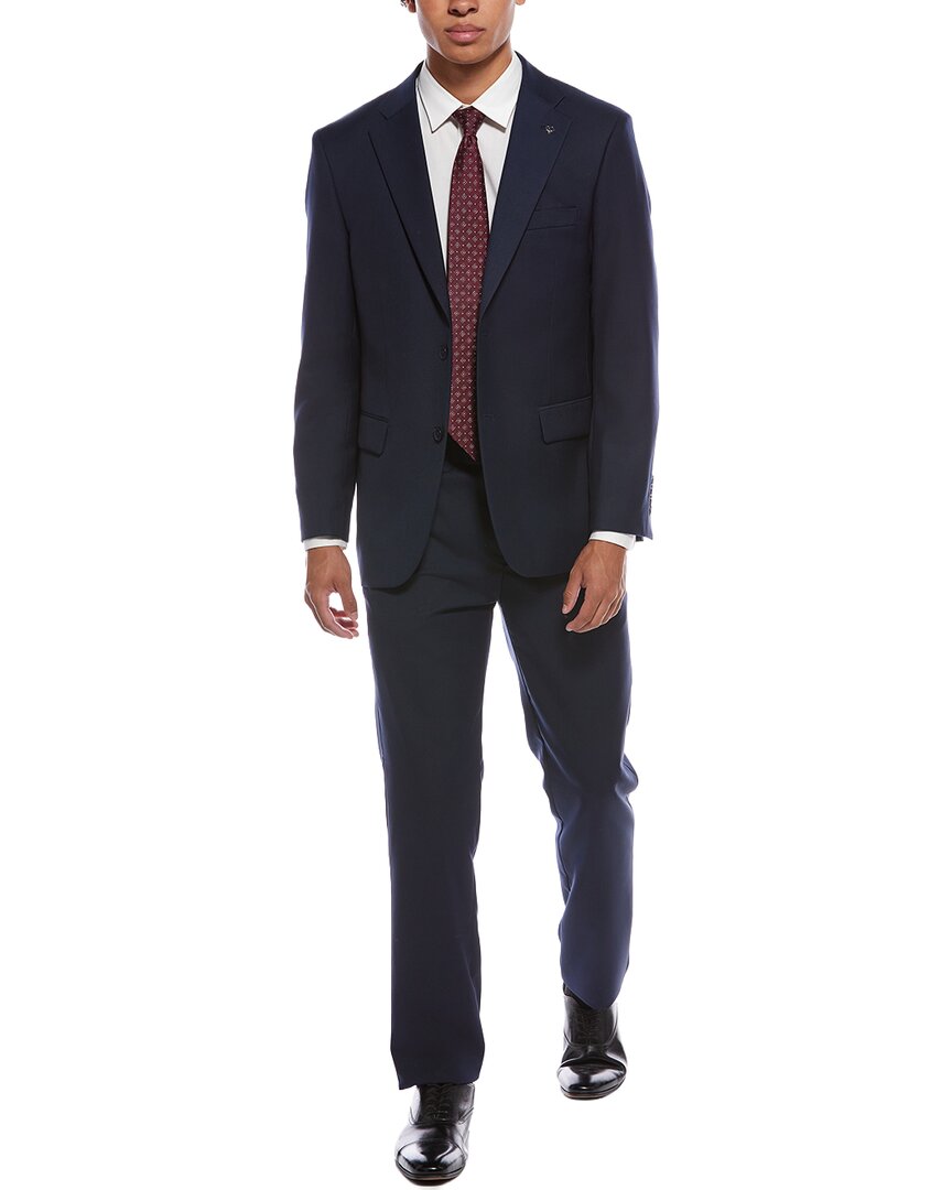 2pc suit with flat front pant
