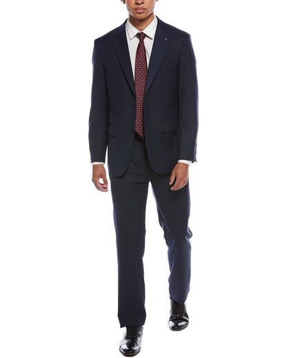 2pc suit with flat front pant
