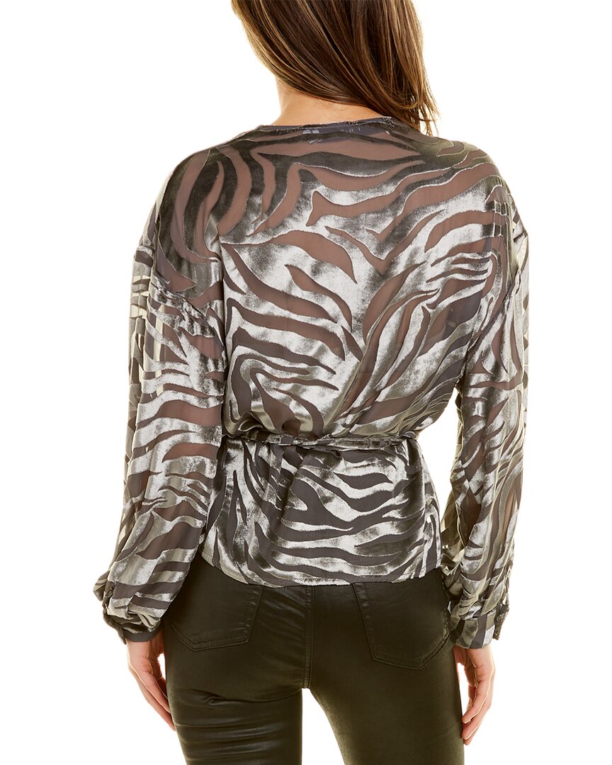 nurat silk-blend wrap top