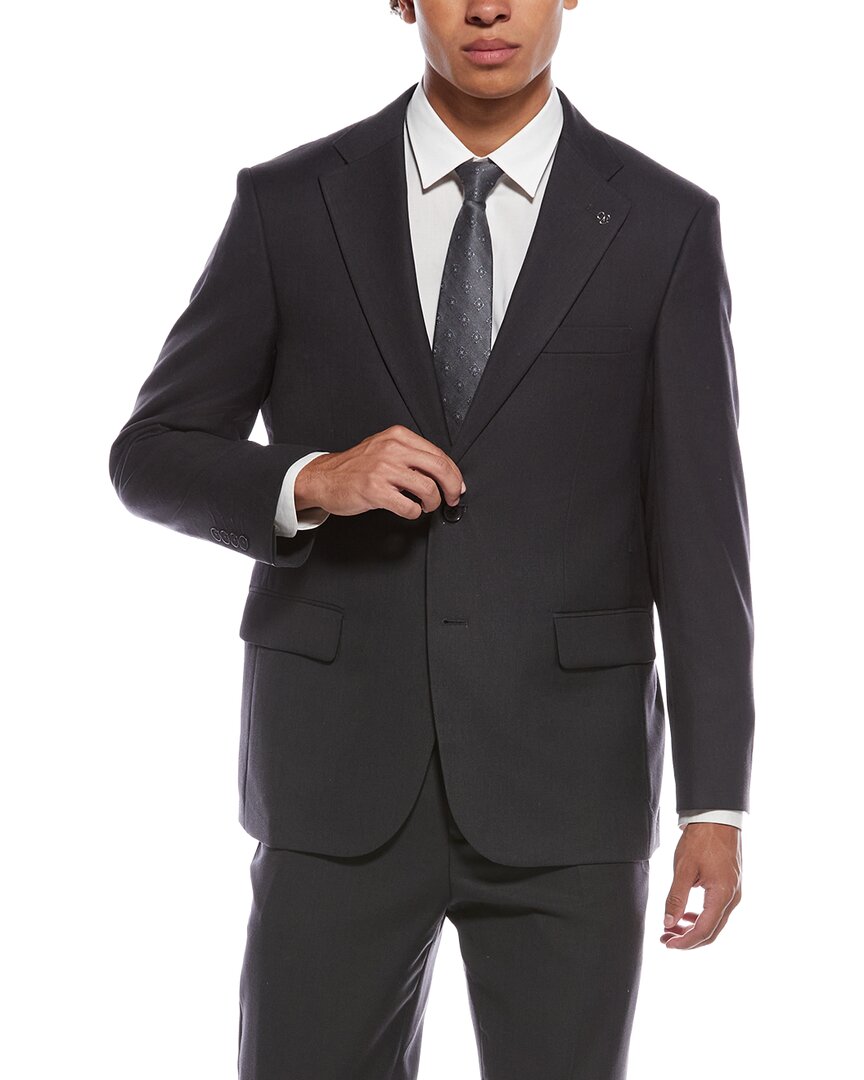 2pc suit with flat front pant