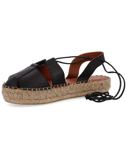roots leather espadrille