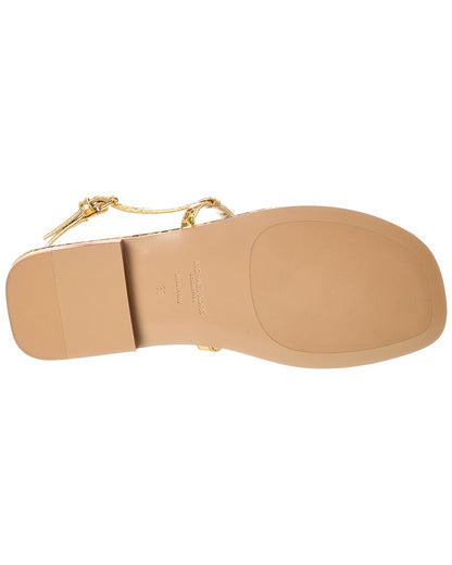 ali python-embossed leather sandal