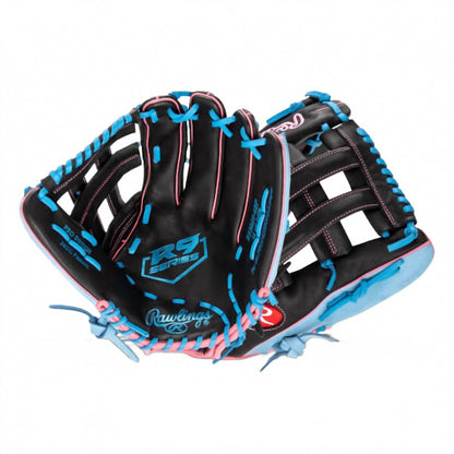 r9 12.75" baseball glove - regular in black/blue/pink