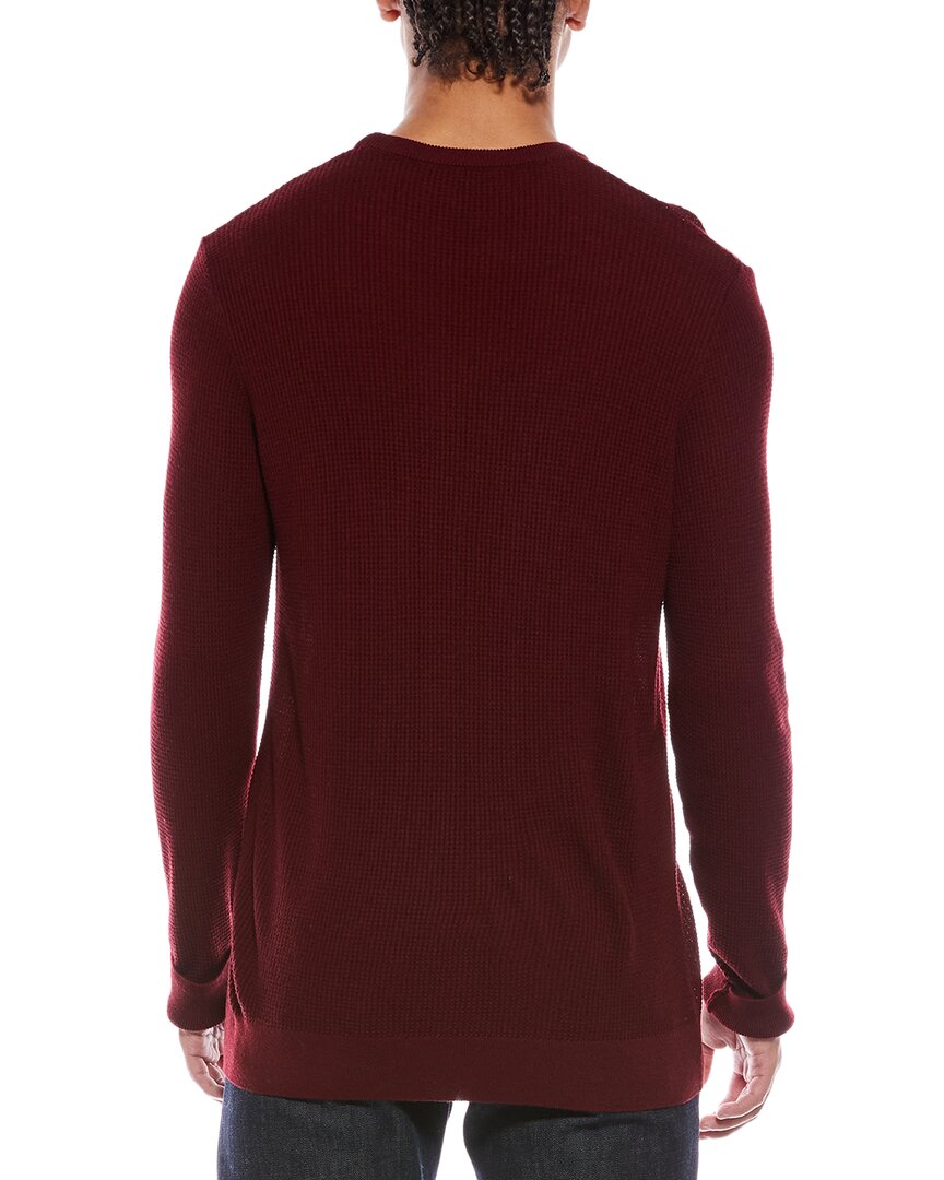 waffle knit wool-blend shirt