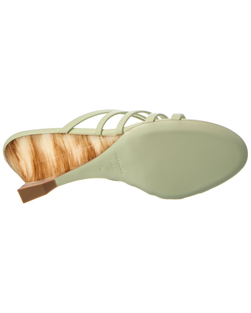 ferragamo anemone leather wedge sandal