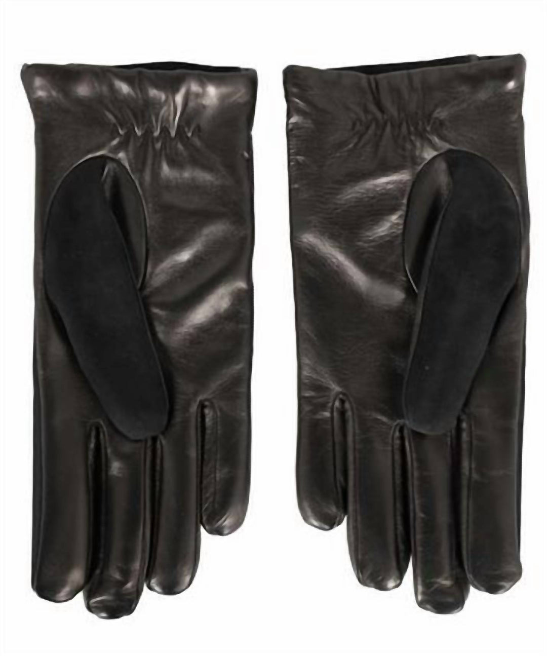 men's leather gloves in black