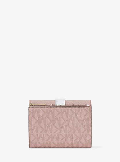greenwich medium signature logo trifold wallet
