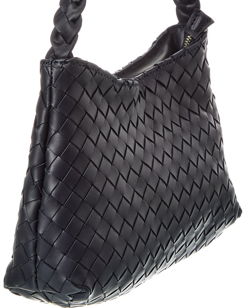 kaia hand-woven leather shoulder bag