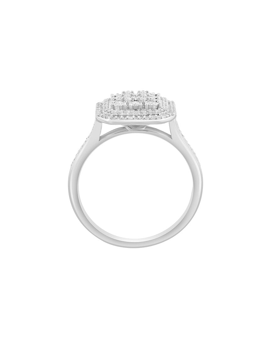 silver 0.50 ct. tw. diamond ring