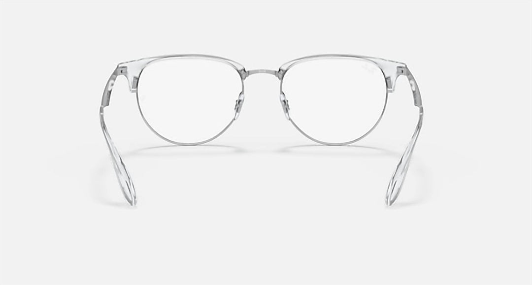 men's eyeglass polished metal frame in silver