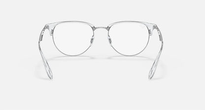 men's eyeglass polished metal frame in silver