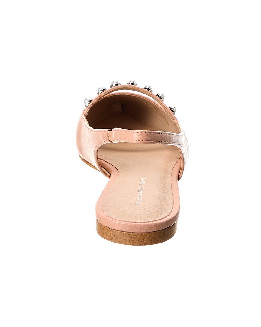 pearl leather slingback flat