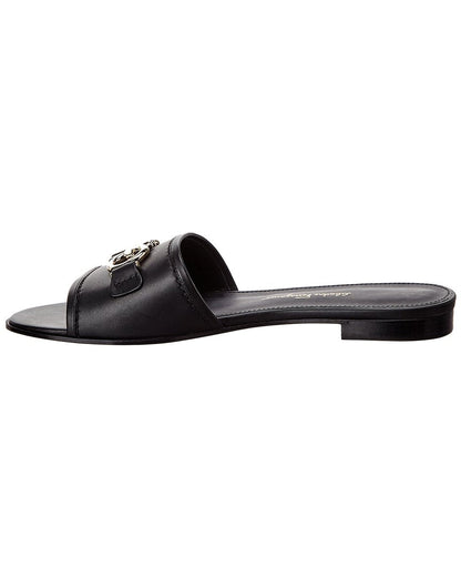 ferragamo gancini leather slide
