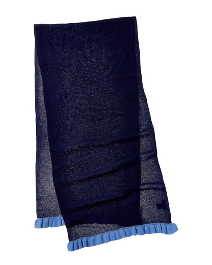 contrast ruffle edges rib scarf