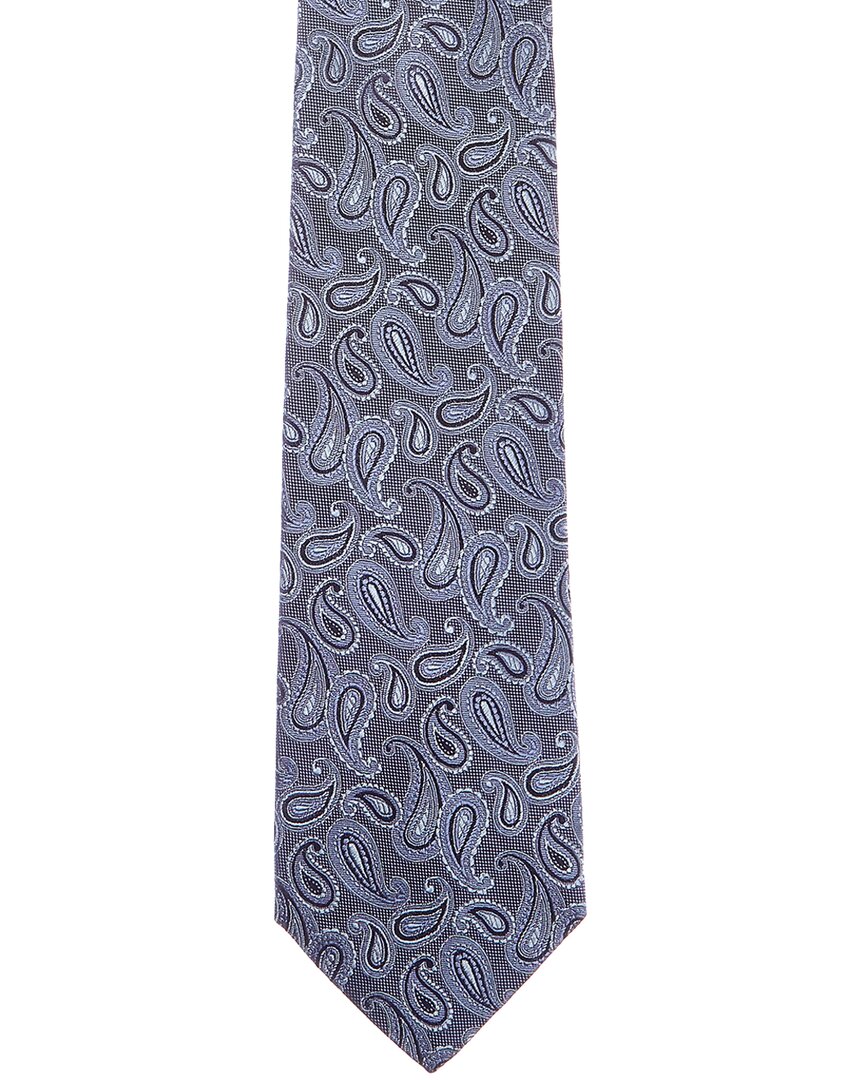 blue paisley silk tie