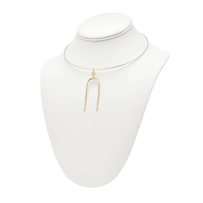 women's archies neck wire necklace in gold