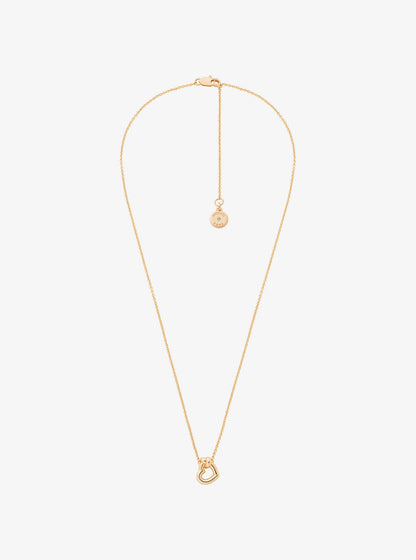 knotted heart necklace and earrings gift set