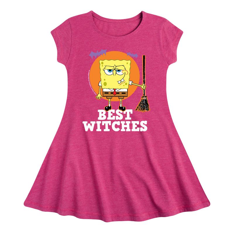 Girls' - SpongeBob SquarePants - Best Witches Fit & Flair Cap Sleeve Dress