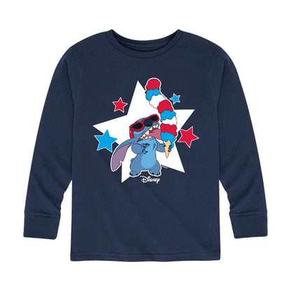 Boys' - Lilo and Stitch - Stitch Ice Cream Long Sleeve Graphic T-Shirt