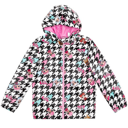L.O.L. Surprise! Coconut Q.T. Dawn Surfer Babe Girls Zip Up Waterproof Rain Jacket Little Kid to Big Kid