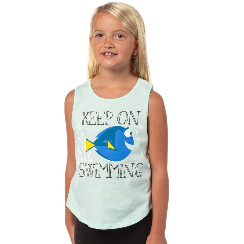 Disney Girl's Finding Dory Keep On Swimming Kids Sleeveless Tank Top
