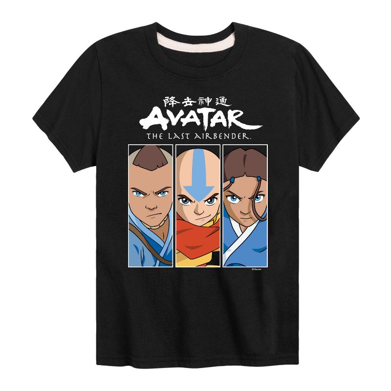 Boys' - Avatar: The Last Airbender - Aang Sokka Katara Trio Short Sleeve Graphic T-Shirt