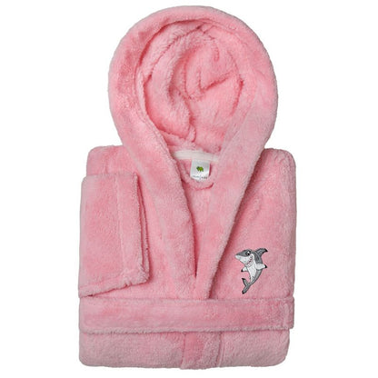 Linum Kids 100% Polyester SUPER PLUSH Double Brushed Hooded Bathrobe - TURTLE , KIDS65-DESIGN