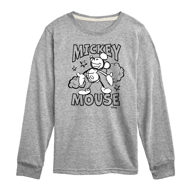 Boys' - Disney - Mickey Mouse Classic Sketch Long Sleeve Graphic T-Shirt