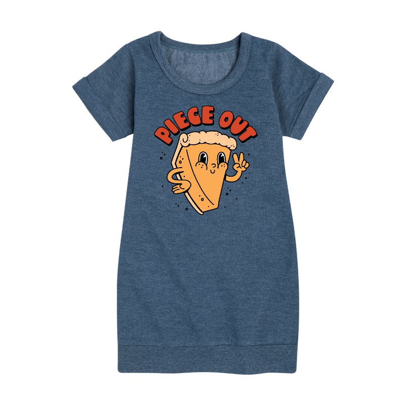 فستان خريفي من الصوف بأكمام قصيرة برسومات جرافيكية للبنات - رسالة فورية