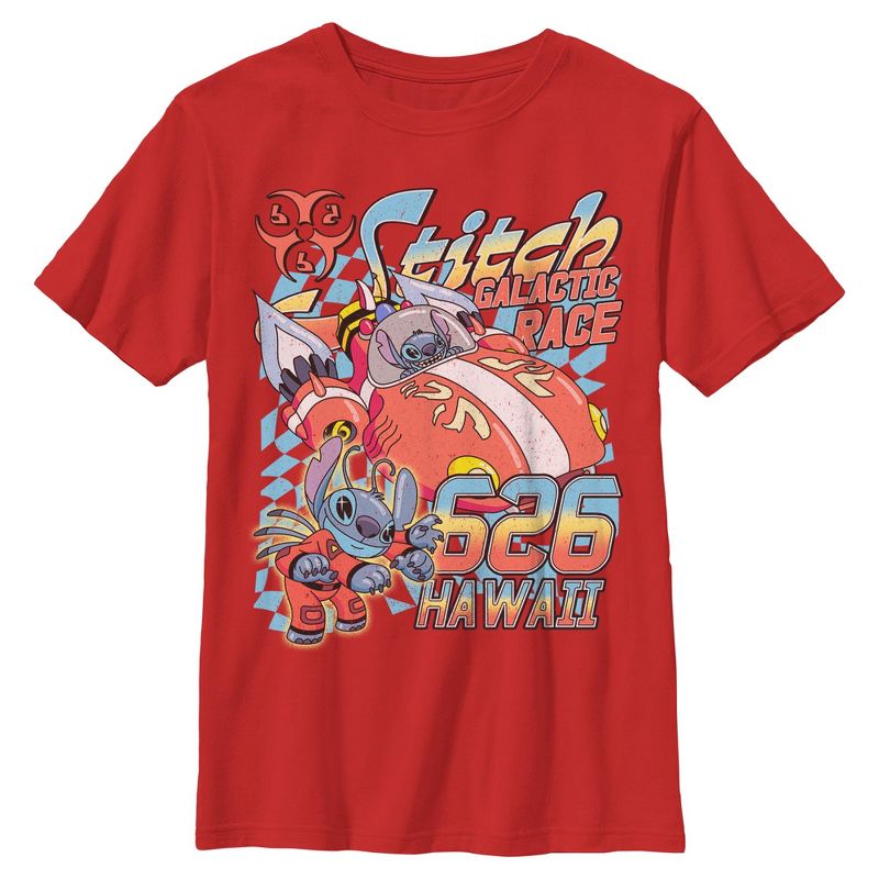 Boys Lilo & Stitch Hawaiian Galactic Race T Shirt
