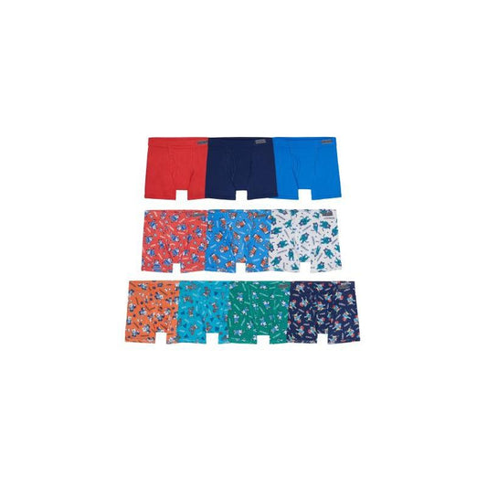 Fruit Of the Loom Toddler Boys' Eversoft¨ Boxer Briefs, Assorted Print and Solid 10 Pack