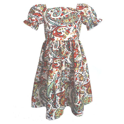 Paisley Print Mid Length Dress