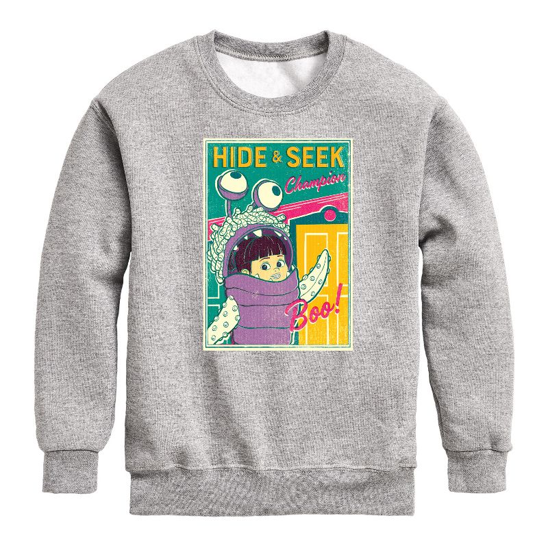 Boys' - Disney - Boo Hide And Seek Graphic Long Sleeve Fleece Sweatshirt