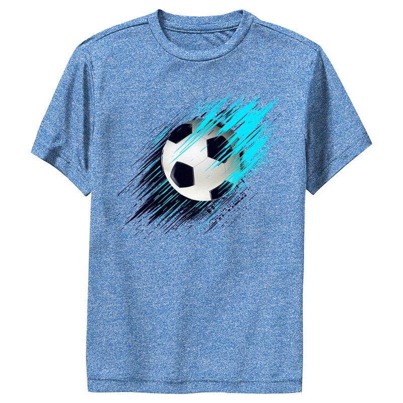 Boy's Lost Gods Blue Soccer Ball Soaring Performance Tee